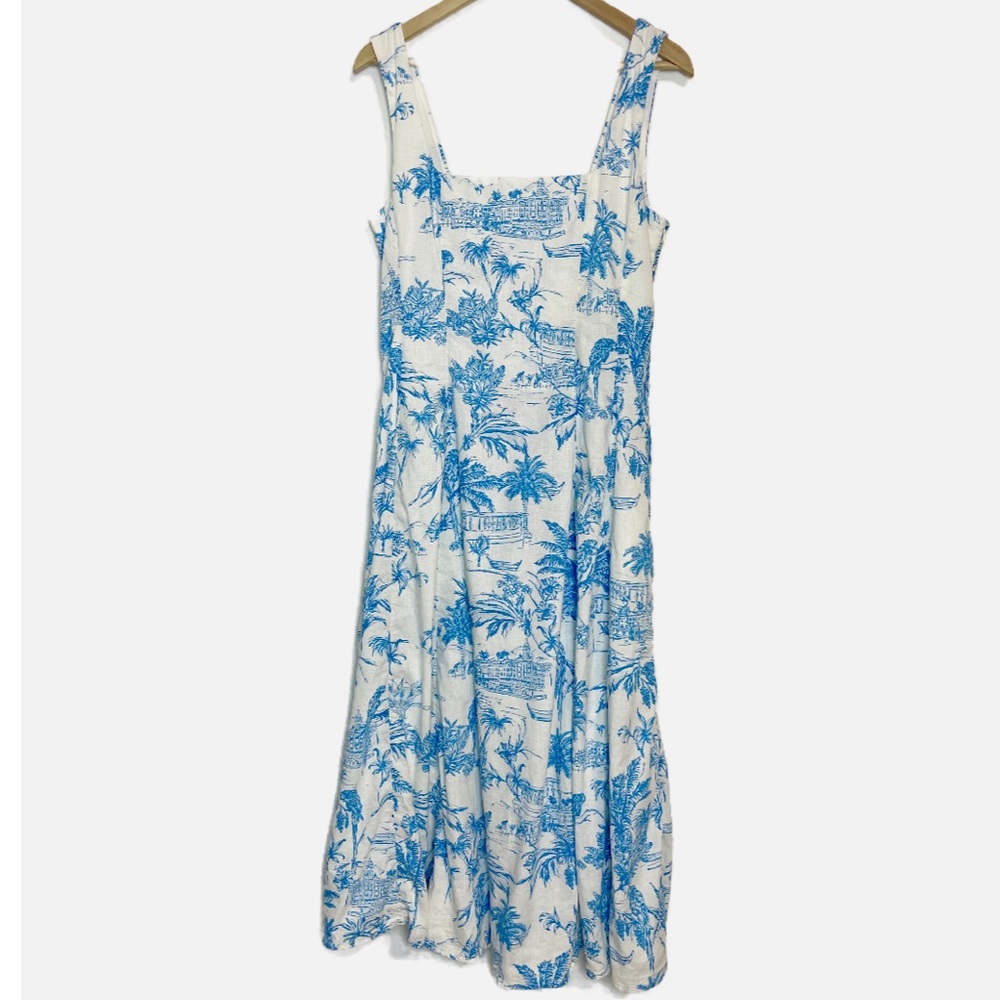 Joie Toile Square neck fit and flare dress 8